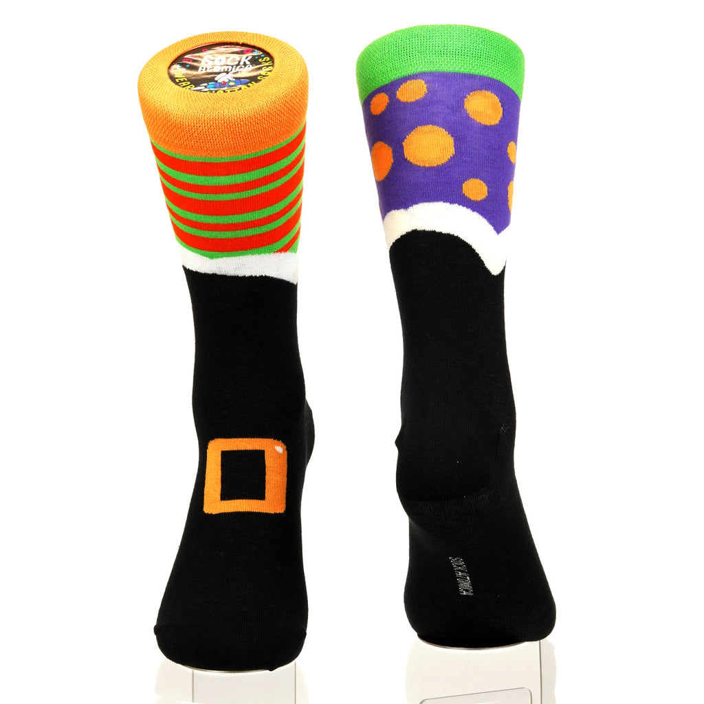 Halloween Mismatched Witch Socks